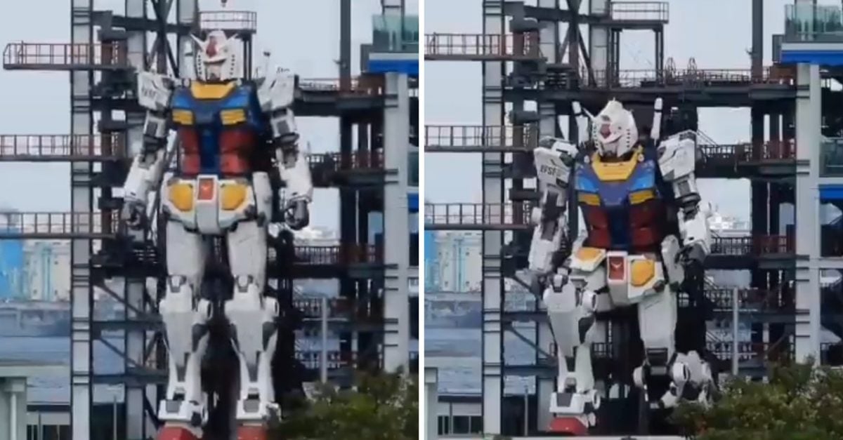 Full Scale Gundam Moves In Yokohama Test Run J List Blog