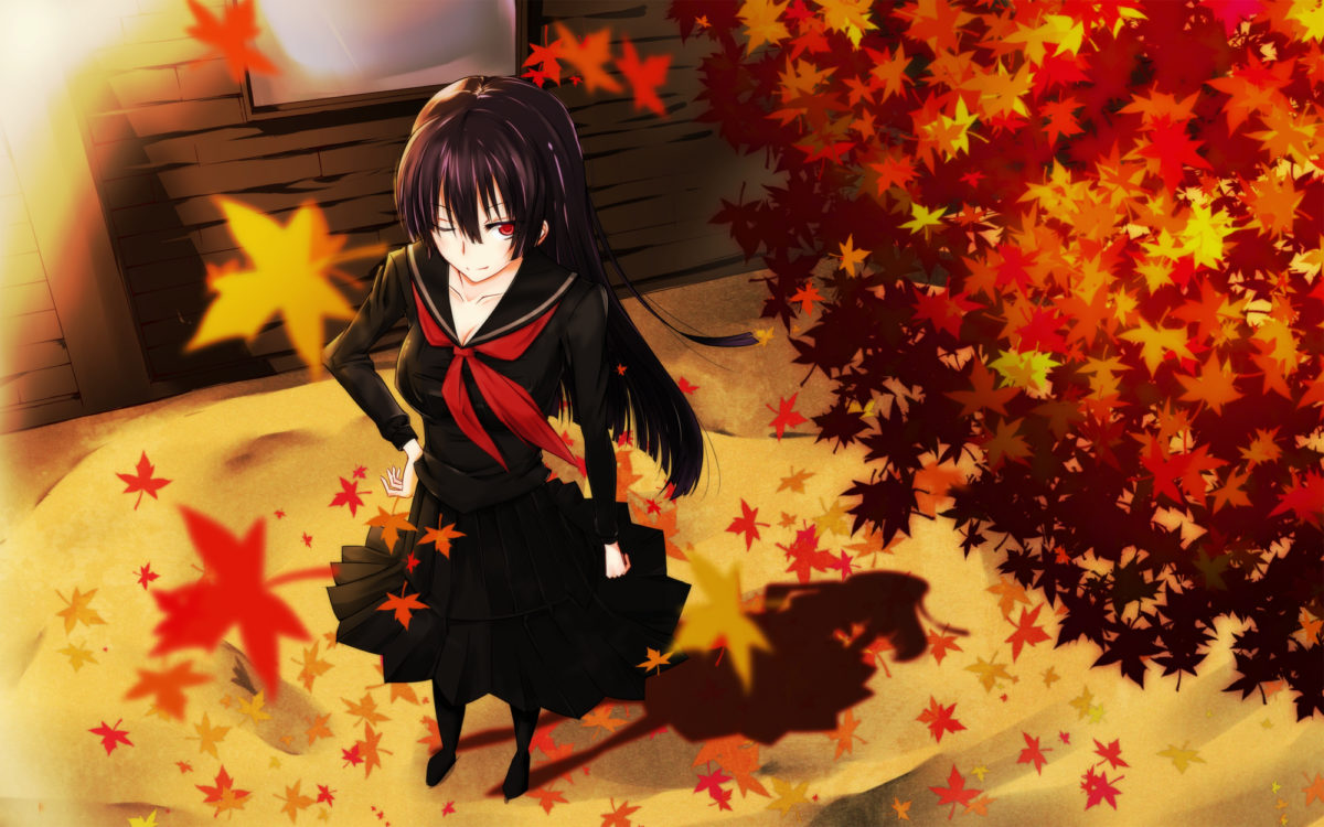 55837 Anime Girls Autumn Anime Girl