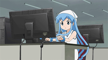 Anime-Typing-In-Computer