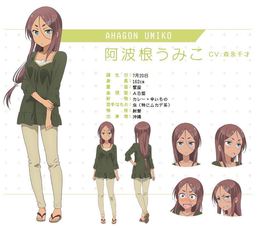 New Game TV Anime Character Designs Umiko Ahagon