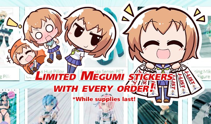 Megumi Stickers Included With Every Order While Supplies Last!