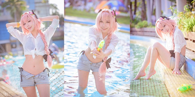 Feminine Astolfo Cosplayer Hits up the Swimming Pool – J-List Blog