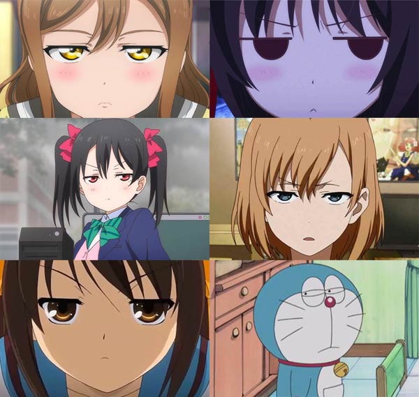 Jitome Disgusted Face Anime