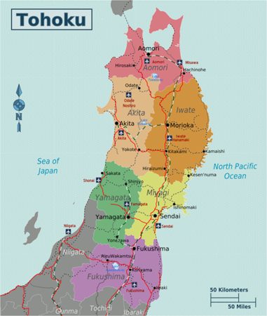 507px Japan Tohoku Map