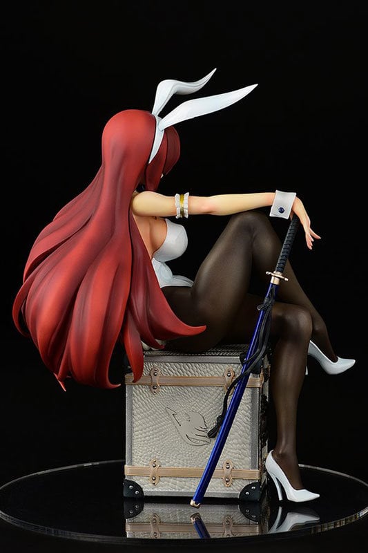 Fairy Tail Erza Scarlet White Bunny Girl Figure 0016