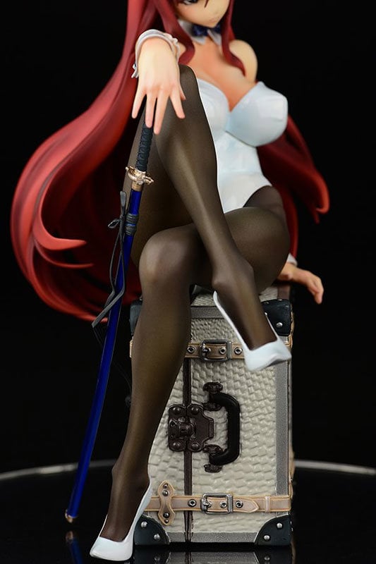 Fairy Tail Erza Scarlet White Bunny Girl Figure 0020