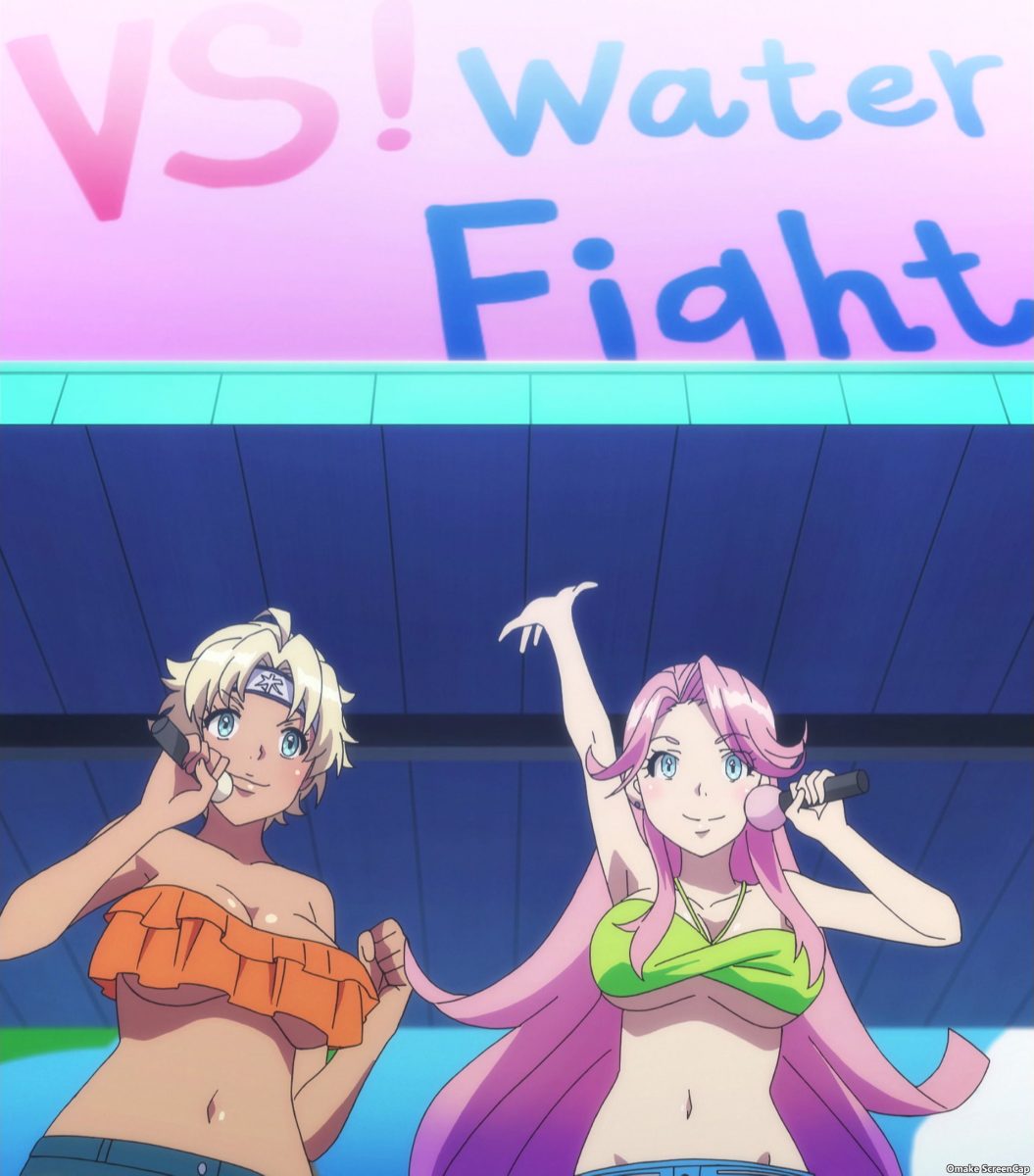 Kandagawa Jet Girls Episode 6 Emily Jennifer Sportscast Water Fight