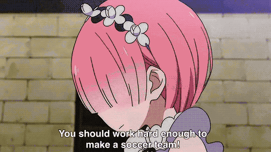 pink haired anime girl: Ram