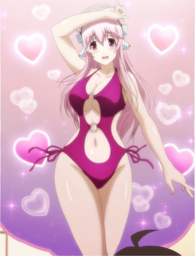 Super Sonico Pink Haired Girls Image
