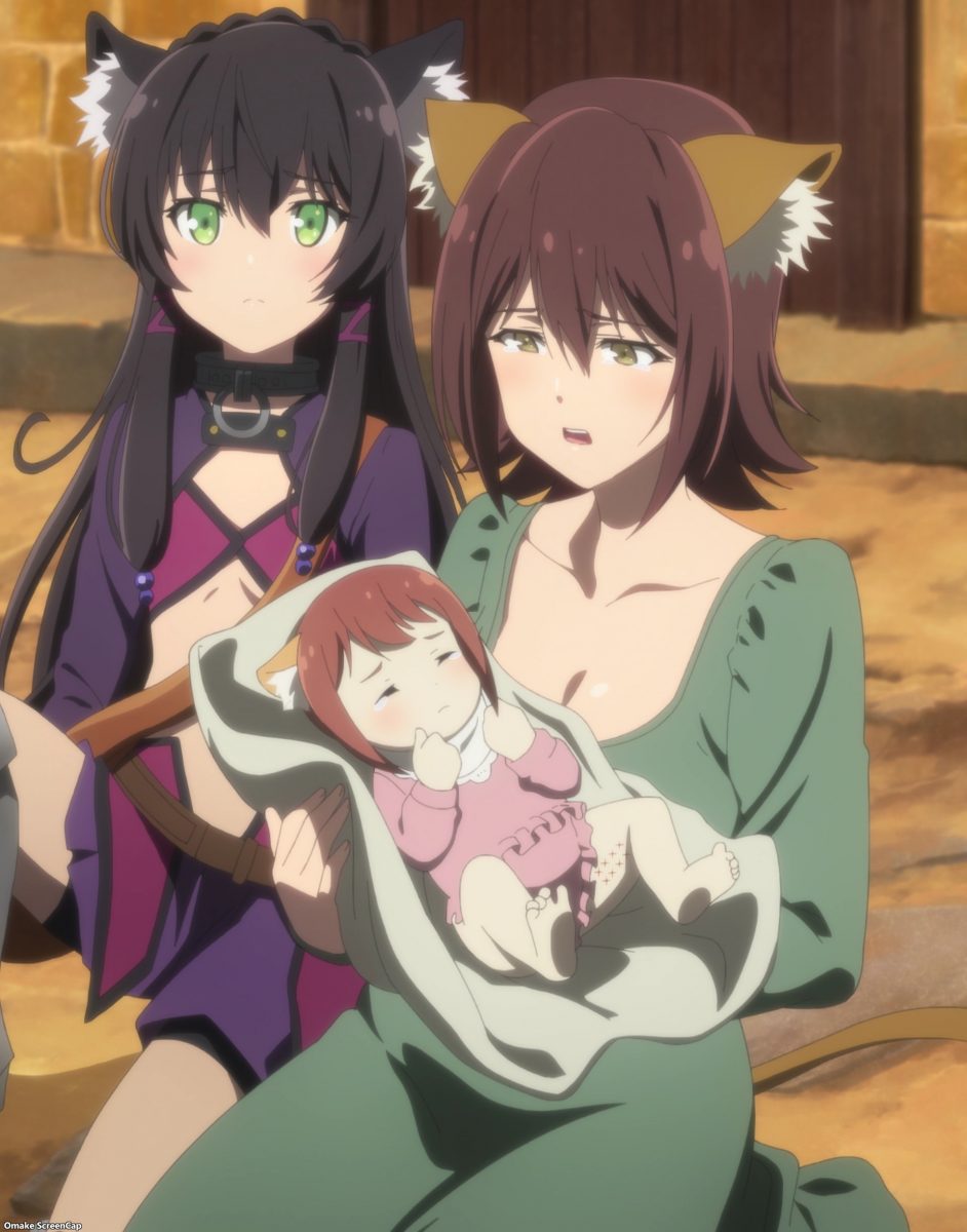 Isekai Maou S2 Episode 2 Rem With Cat Mama And Sick Baby