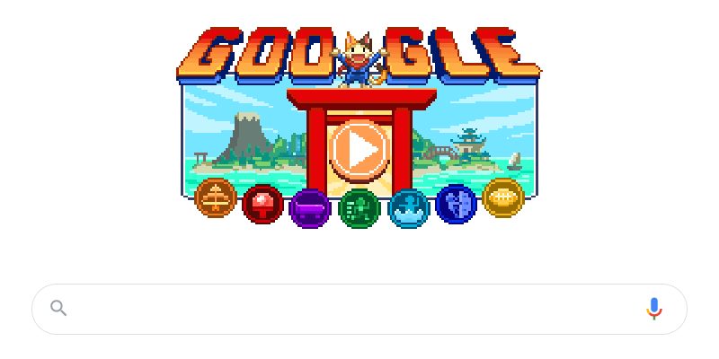 Olympic Google Doodle Search Bar