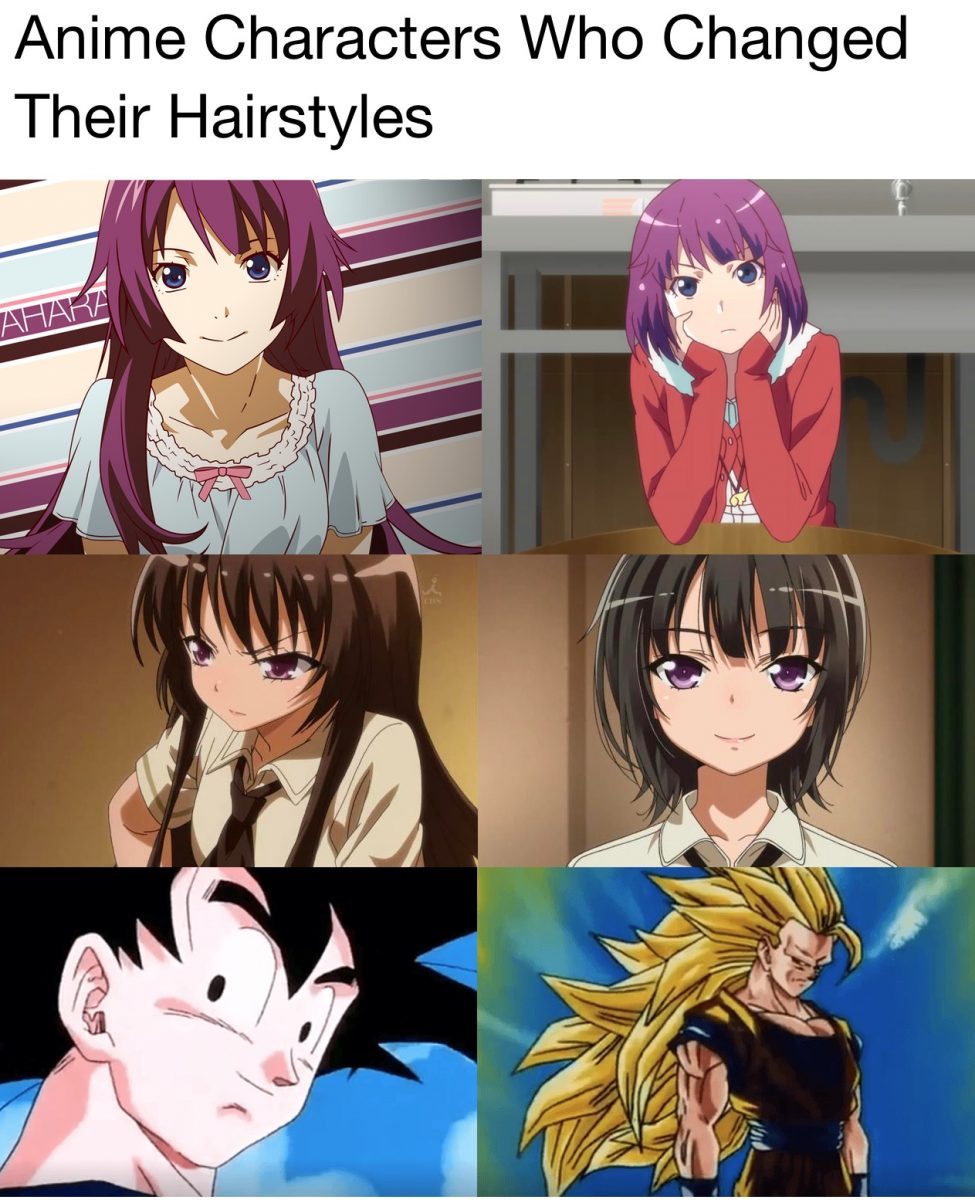The Ten Cutest Anime Hairstyles Meme 