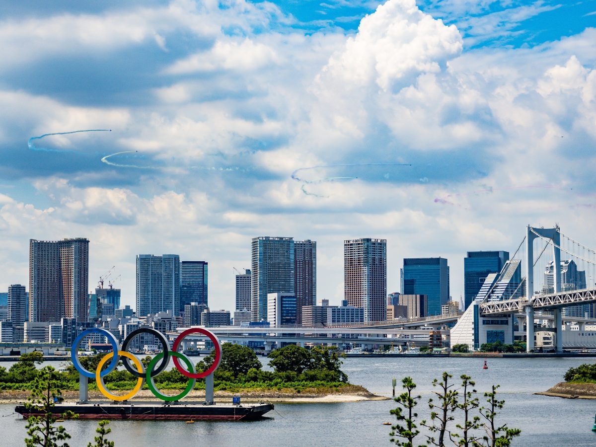 Tokyo 2020 Olympics With Blue Impulse