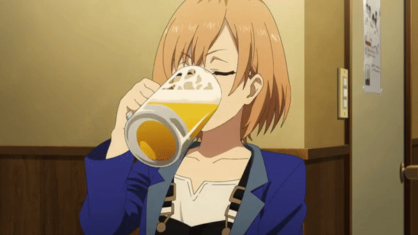 Premium Photo | Anime girl drinking a drink with a straw in her hand  generative ai