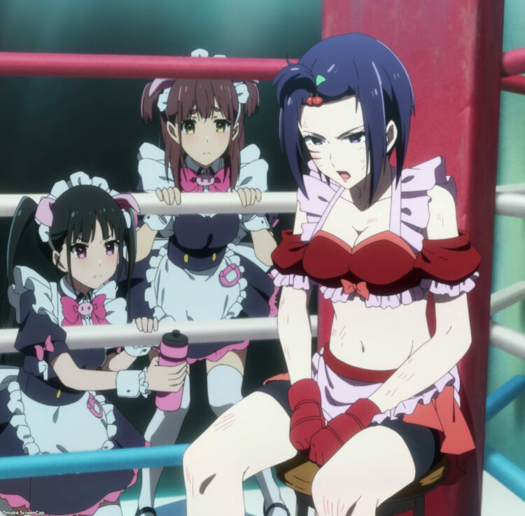 Akiba Maid War Episode 3 Ranko Rests In Corner