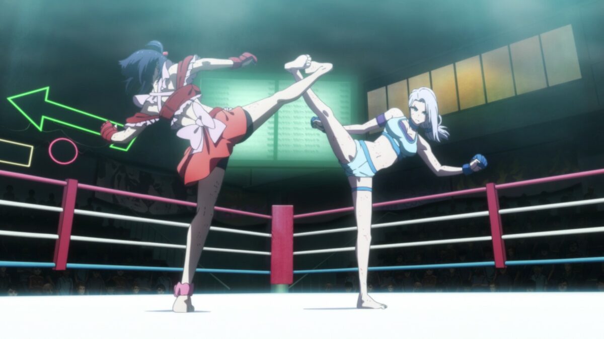 Akiba Maid War Episode 3 Ranko Zoya Double Kick