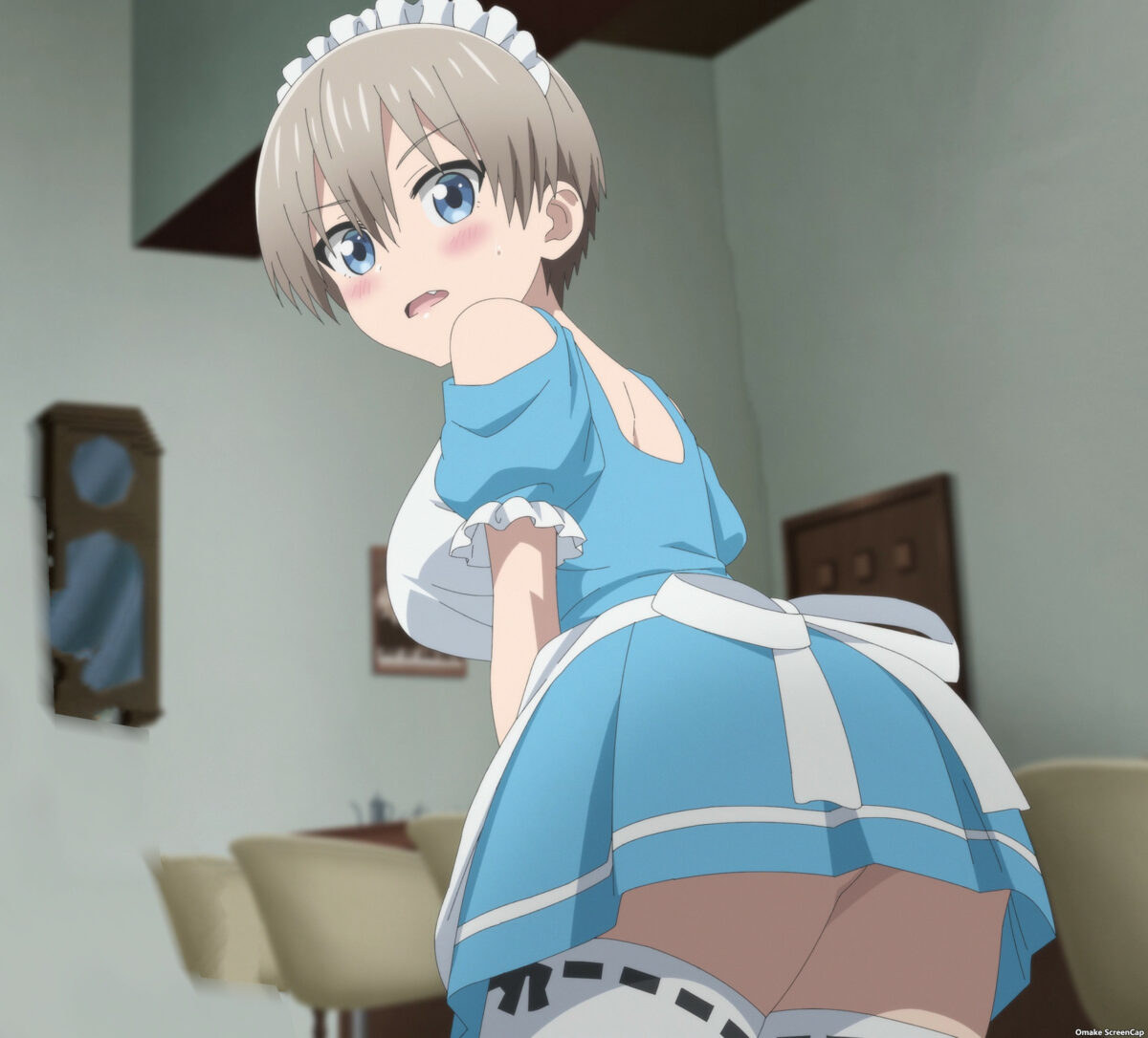 Uzaki Chan Wants To Hang Out! S2 Uzaki Maid Looks At Short Skirt