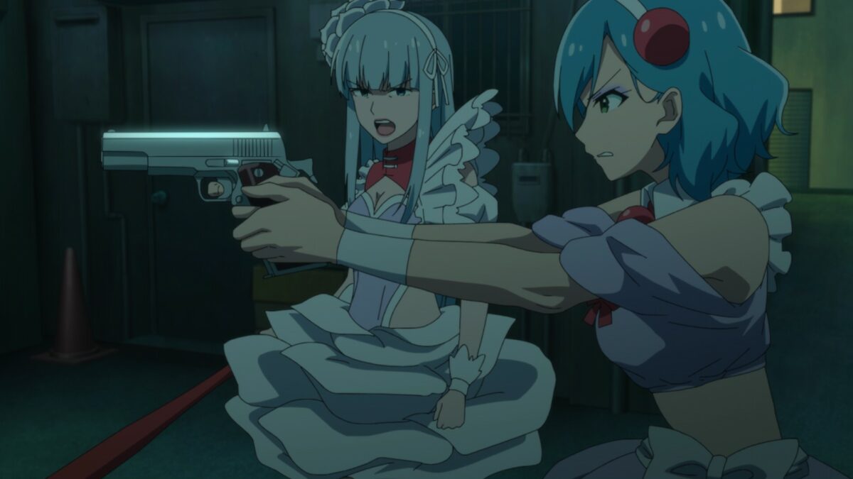 Akiba Maid War Episode 6 Miyabi Aims Pistol