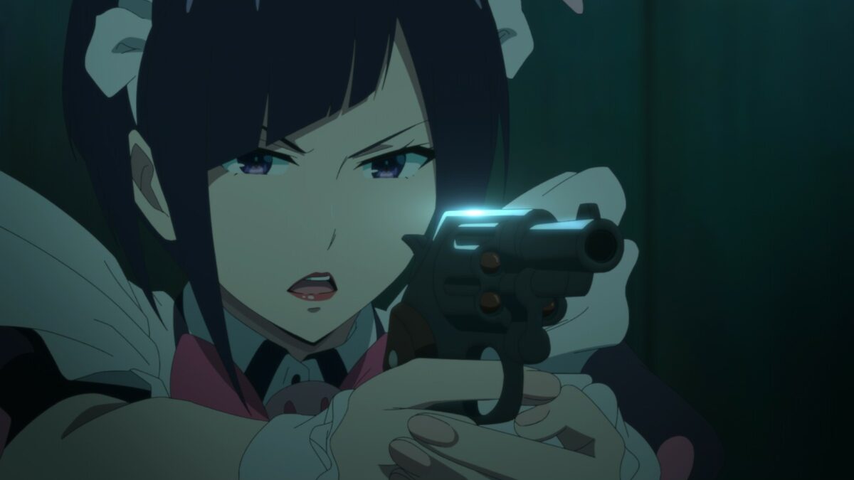 Akiba Maid War Episode 6 Ranko Aims Revolver