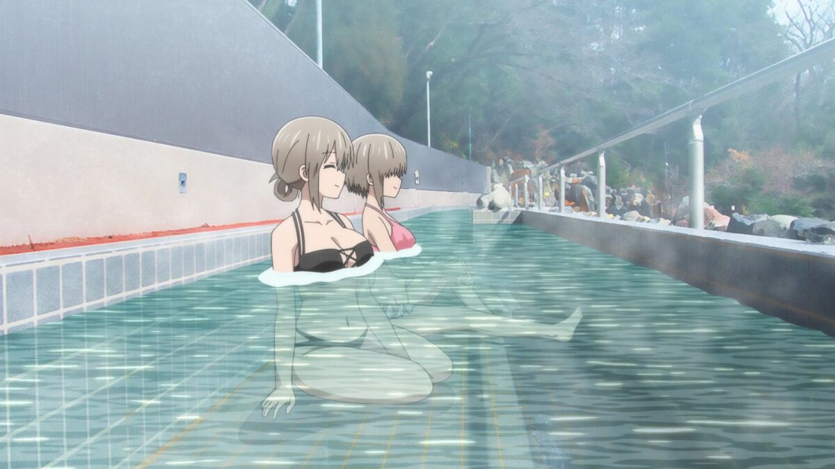 Uzaki Chan Wants To Hang Out! S2 Episode 9 Tsuki Yanagi Sit In Terrace Bath