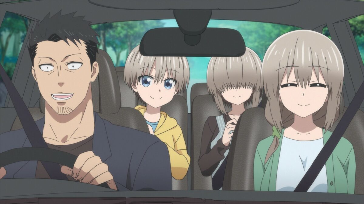 Uzaki Chan Wants To Hang Out! S2 Episode 9 Uzaki Family In Car