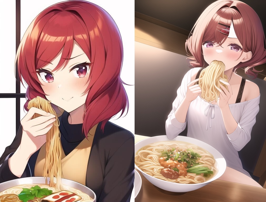 A.i. Art Of An Anime Girl Eating Ramen 