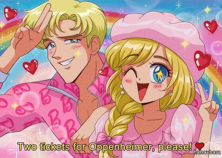 Barbie And Ken Buy Tickets For Oppenheimer