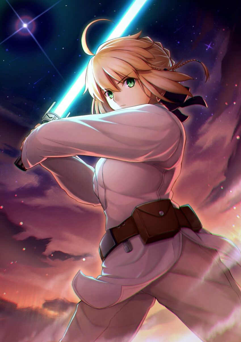 Artoria Pendragon Saber And Luke Skywalker Fate And 3 More Drawn By Hisato Nago