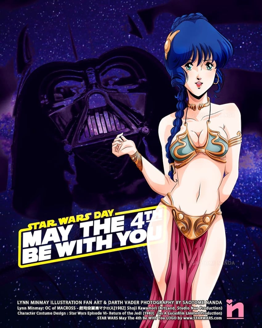 Darth Vader Lynn Minmay And Princess Leia Organa Solo Macross Star Wars Anime