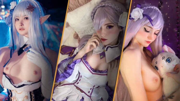 From innocent smiles to sultry curves, these Emilia cosplays bring Re:Zero’s silver-haired waifu to life in irresistibly sexy fashion.