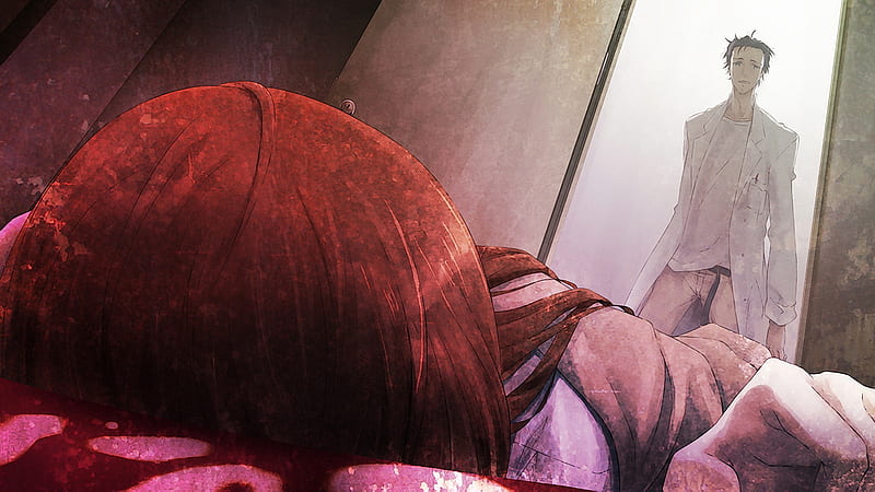 HD Wallpaper Steins Gate Jghj Red Hair Blood