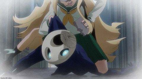 Gushing Over Magical Girls Episode 6 Kaoruko Pounds Monster Head