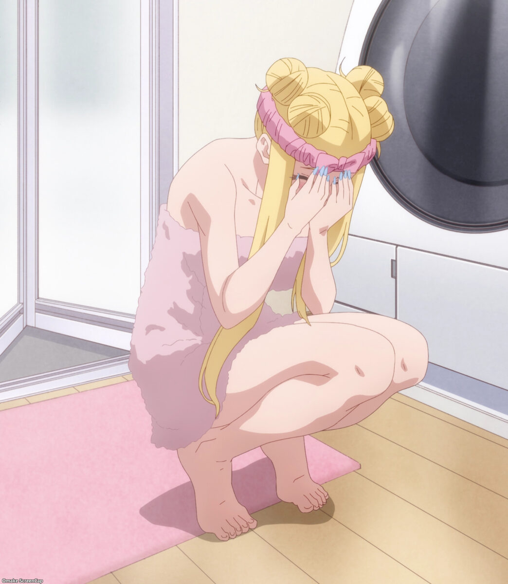 Hokkaido Gals Episode 4 Minami Cringes In Bath Towel