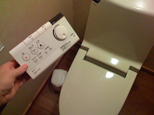 Remote control Japanese toilet